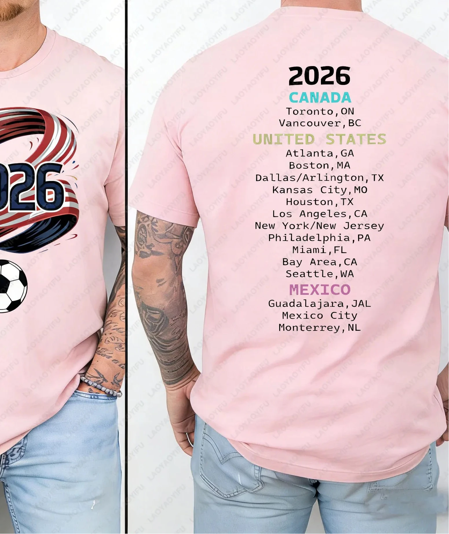 2026 World Cup Host Cities T-Shirt | North America Soccer Fan Gift | Retro Graphic Tee