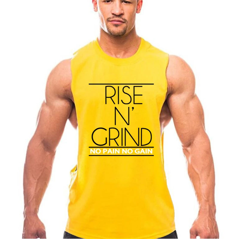 Men's Side Slit Singlet Tank Top – Breathable Cotton Gym & Running Shirt