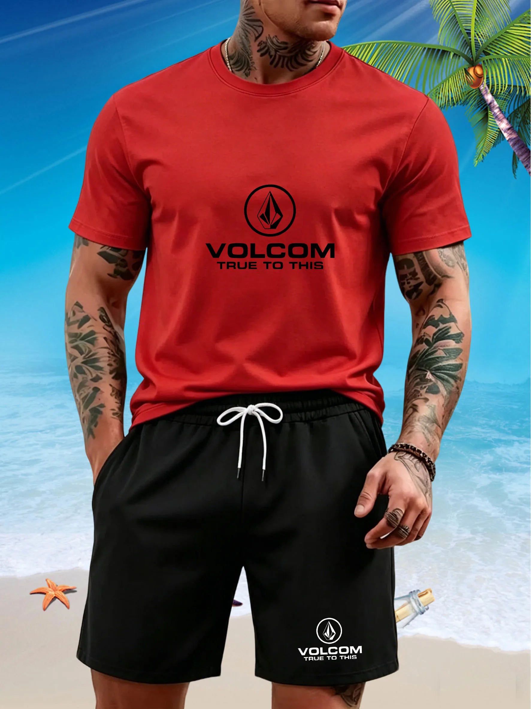 Men's 2-Piece Summer Athletic Set | Short Sleeve T-Shirt & Shorts