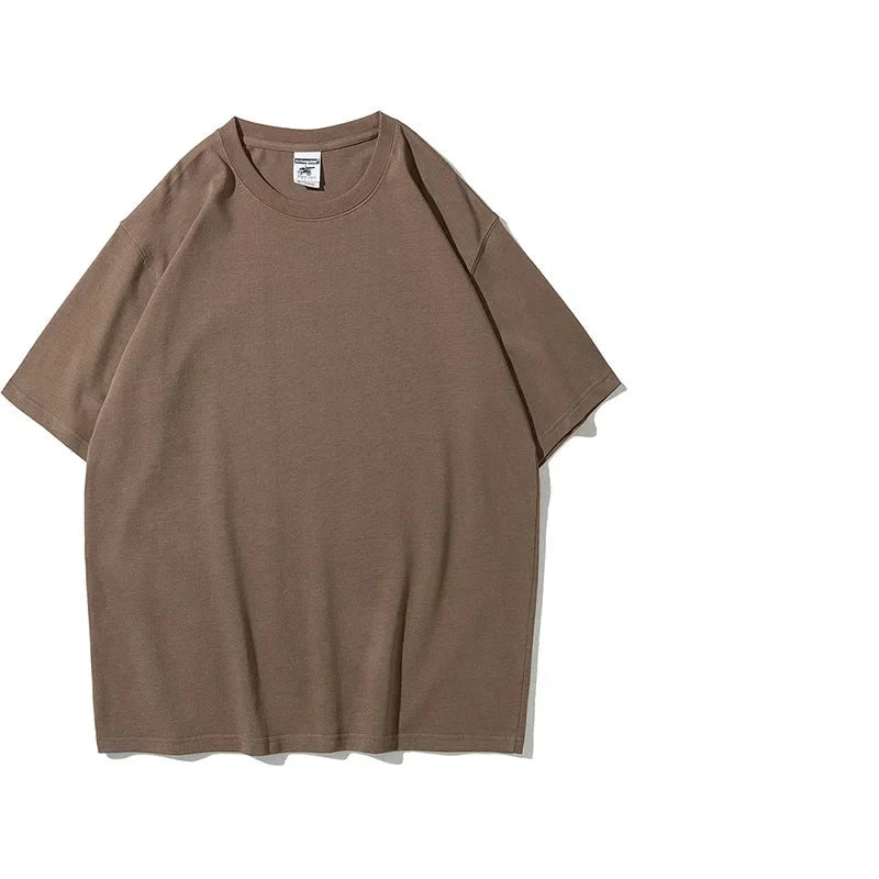 Men's Oversized Heavy Cotton T-Shirt | 280gsm Premium Tee | Solid Color