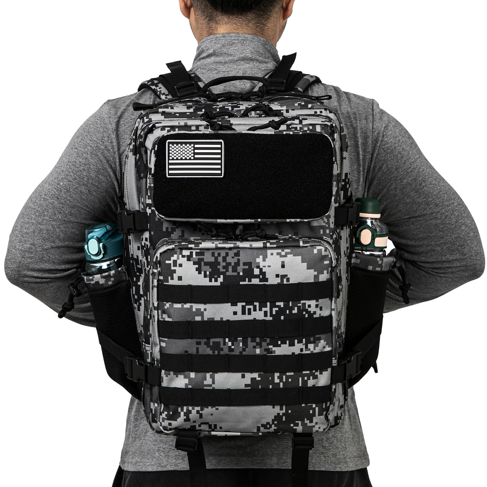 45L Tactical Backpack with Dual Cup Holders – Hunting, Hiking & Camping Rucksack