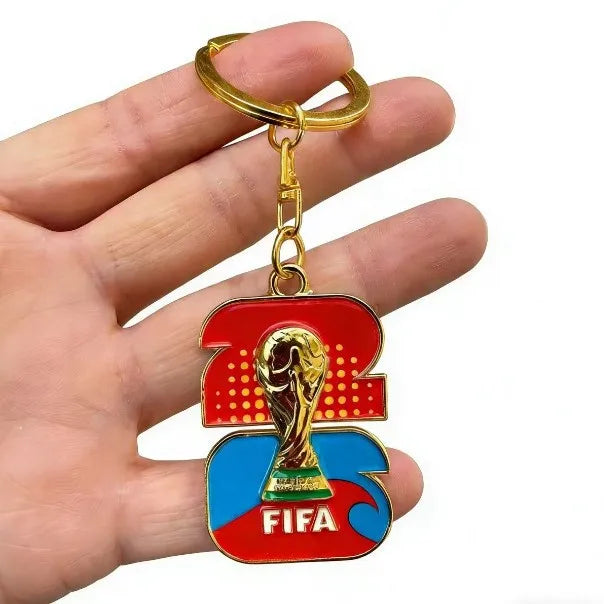 2026 FIFA World Cup Enamel Metal Keychain – UV Print Soccer Fan Souvenir