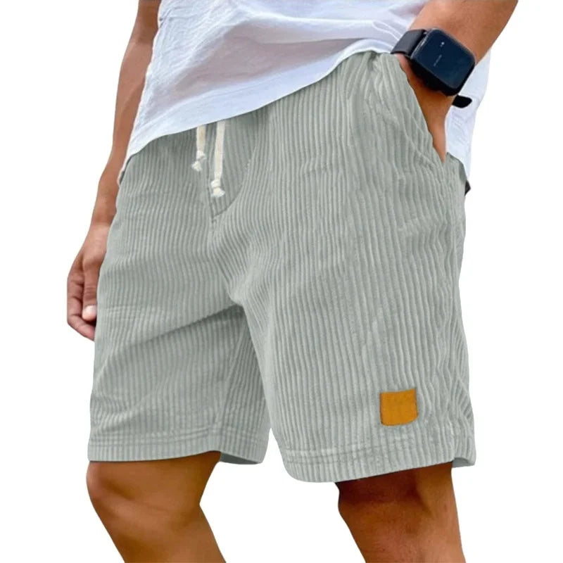 Men's Vintage Striped Casual Shorts – Loose Fit Knee-Length Summer Shorts