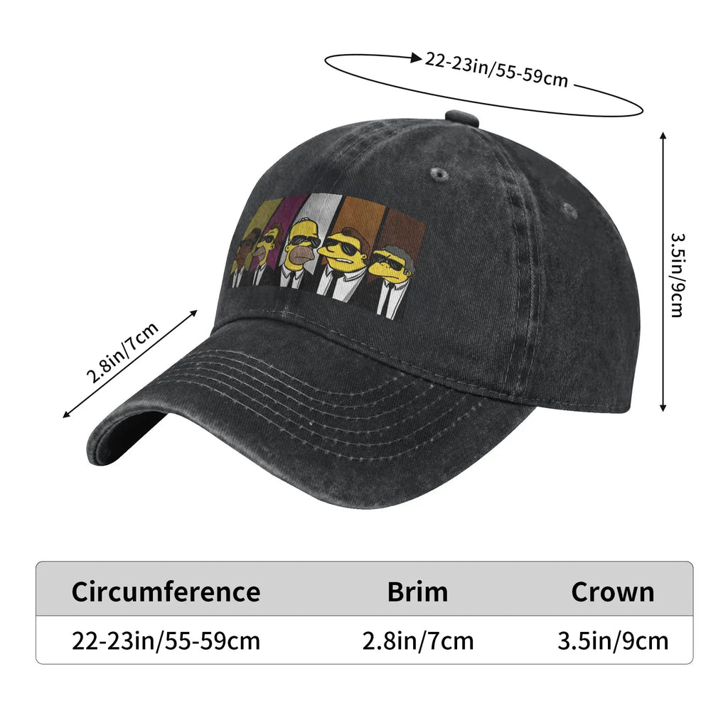 Cartoon Print Snapback Baseball Cap – Unisex Casual Outdoor Hat for Teens & Adults