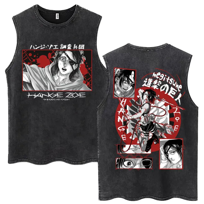 Attack on Titan Anime Tank Top – Mikasa & Eren Jaeger Sleeveless Tee (S–XXL)