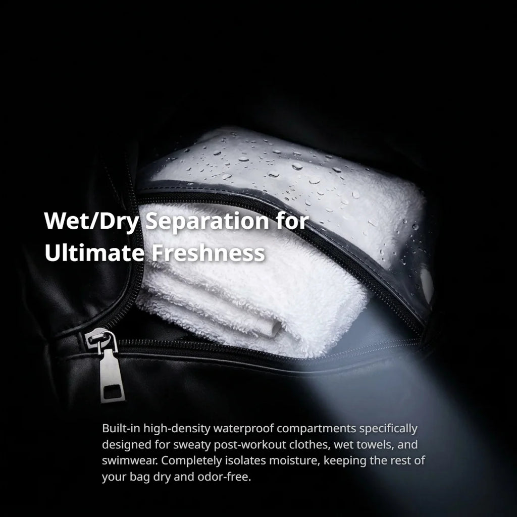 Waterproof Sport Duffel Bag with Shoe Compartment & Wet/Dry Separation