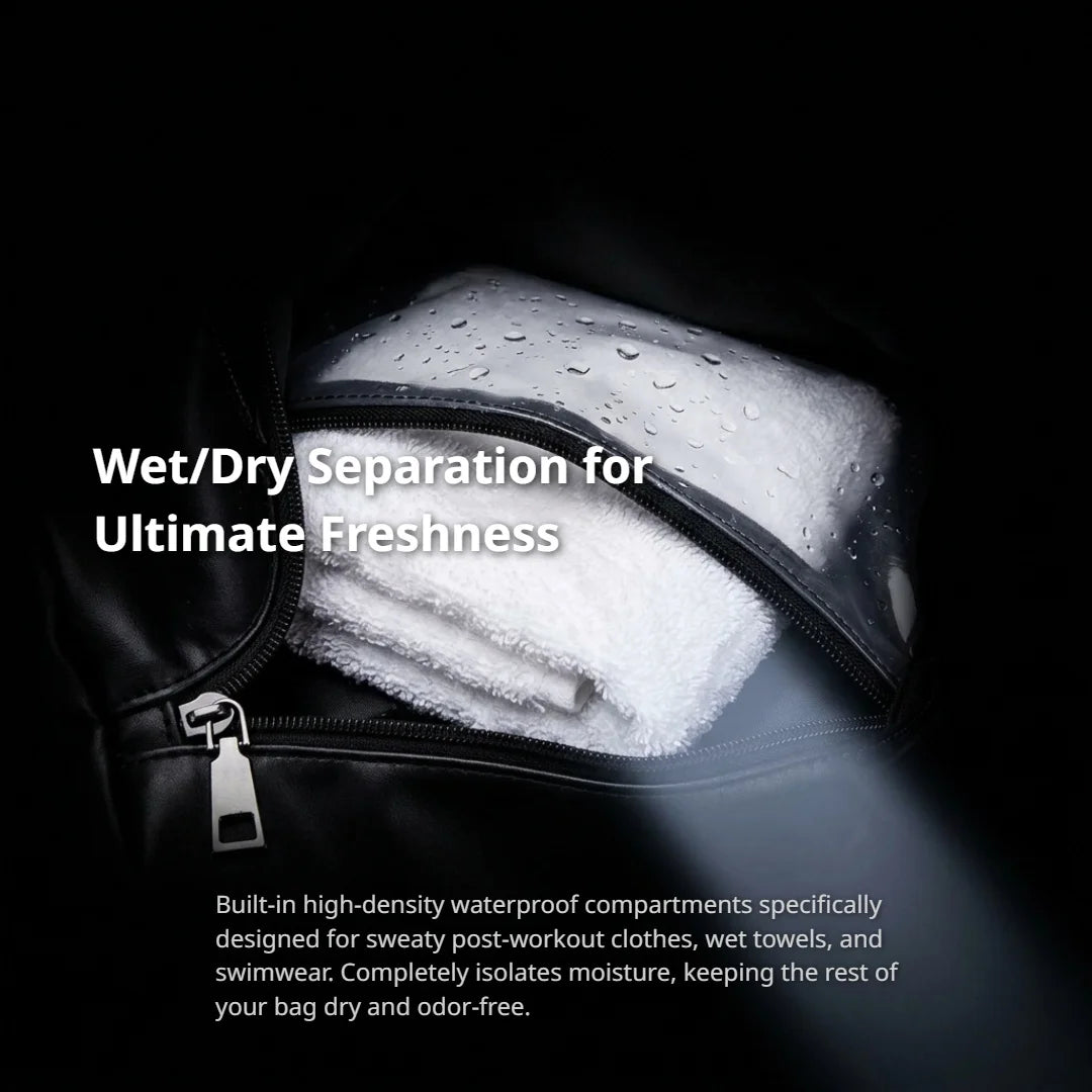 Waterproof Sport Duffel Bag with Shoe Compartment & Wet/Dry Separation