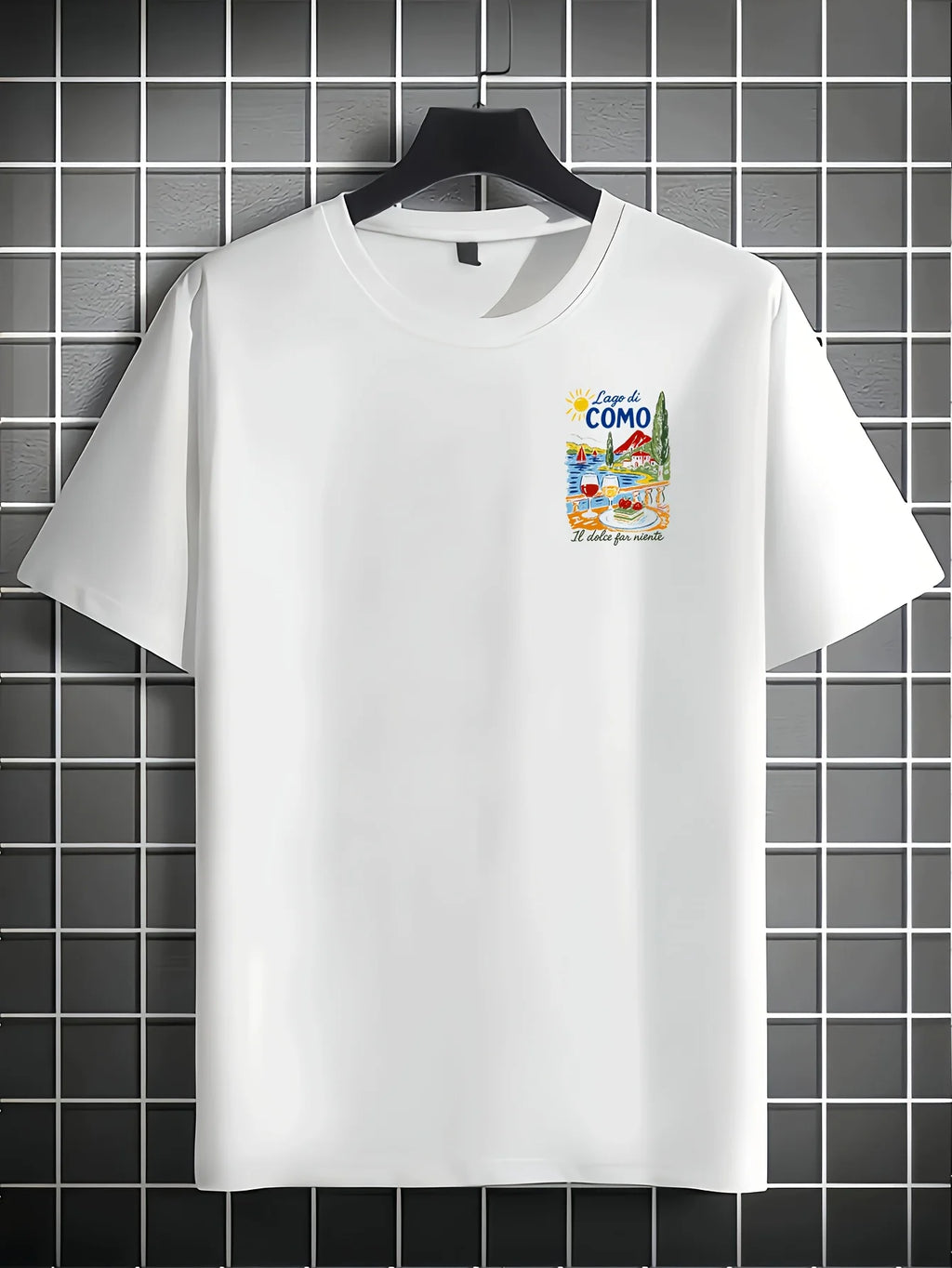Men's Vintage Italian Lago di Como Graphic T-Shirt