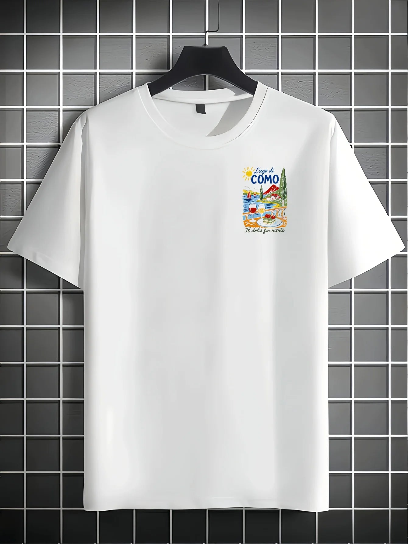 Men's Vintage Italian Lago di Como Graphic T-Shirt