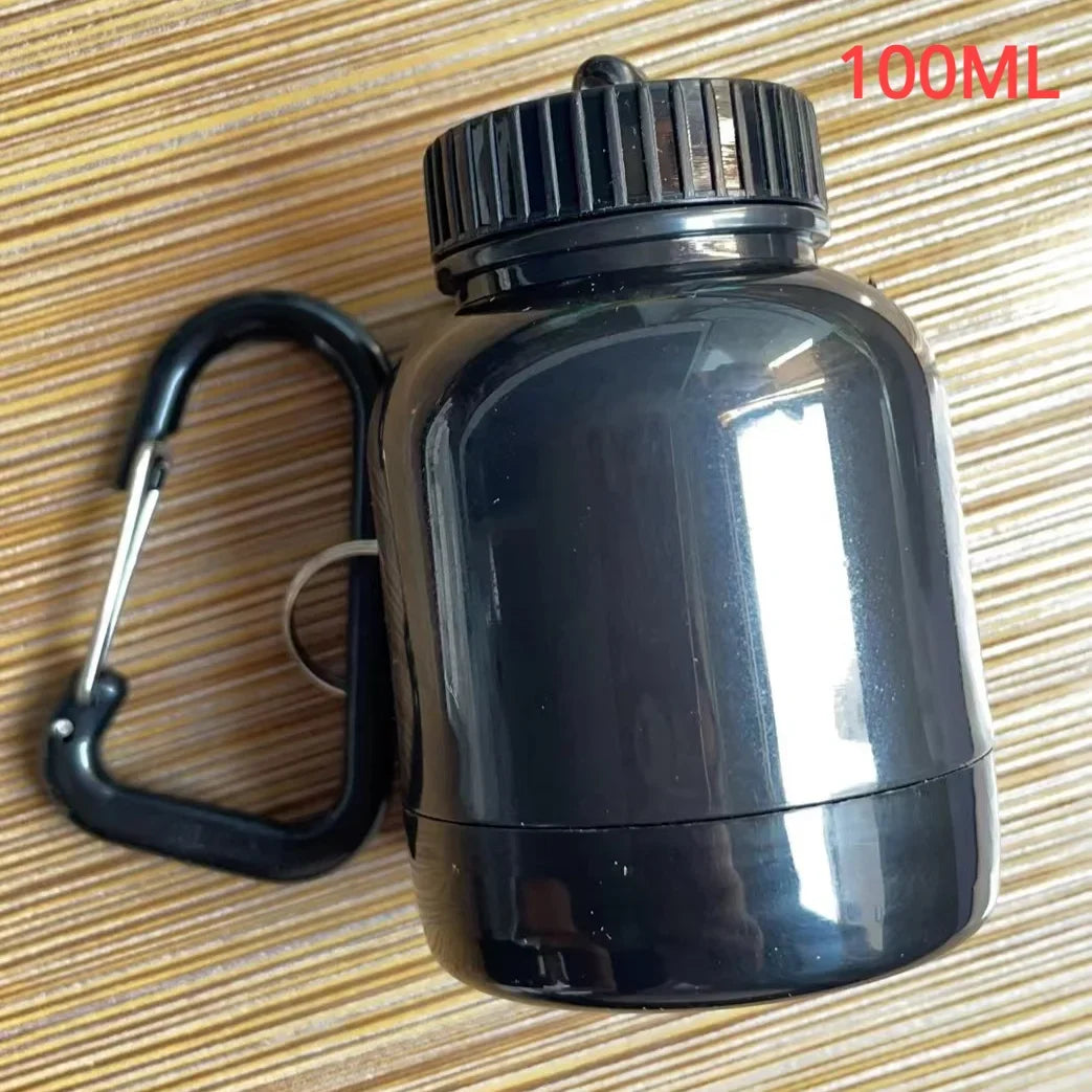 Portable Protein Powder Container with Keychain – Mini Travel Storage Bottle (100ml & 200ml)