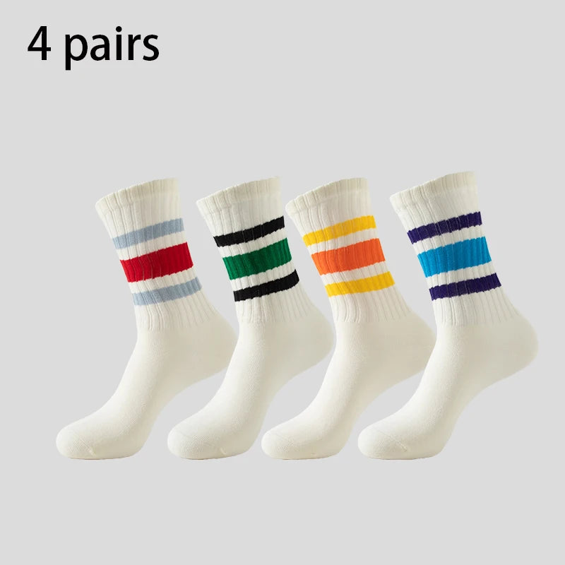 Men's & Women's Cotton Crew Socks – Casual, Running & Couple Socks