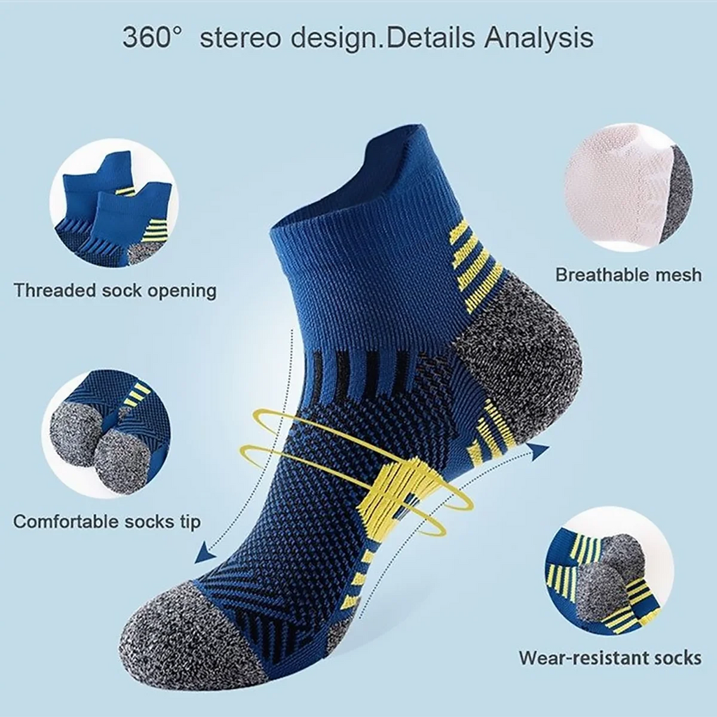 No-Show Sports Socks – 3-Pack for Men & Women | Running, Gym & Basketball
