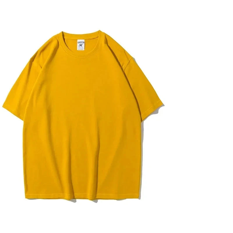 Men's Oversized Heavy Cotton T-Shirt | 280gsm Premium Tee | Solid Color