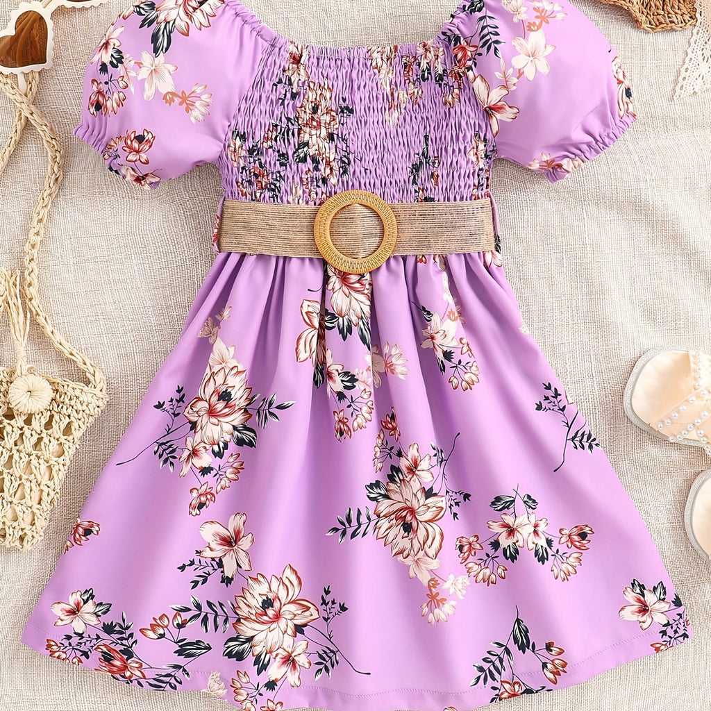 Girls Floral Princess Dress
