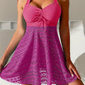 Eyelet Embroidered Tankini Set