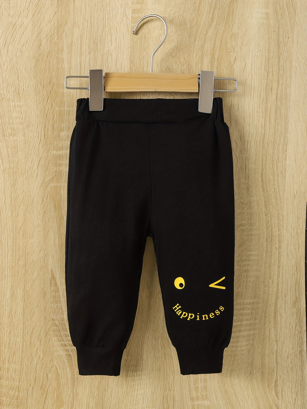 Toddler Boy 2-Piece Tracksuit – Happy Face Print Sweatshirt & Jogger Set