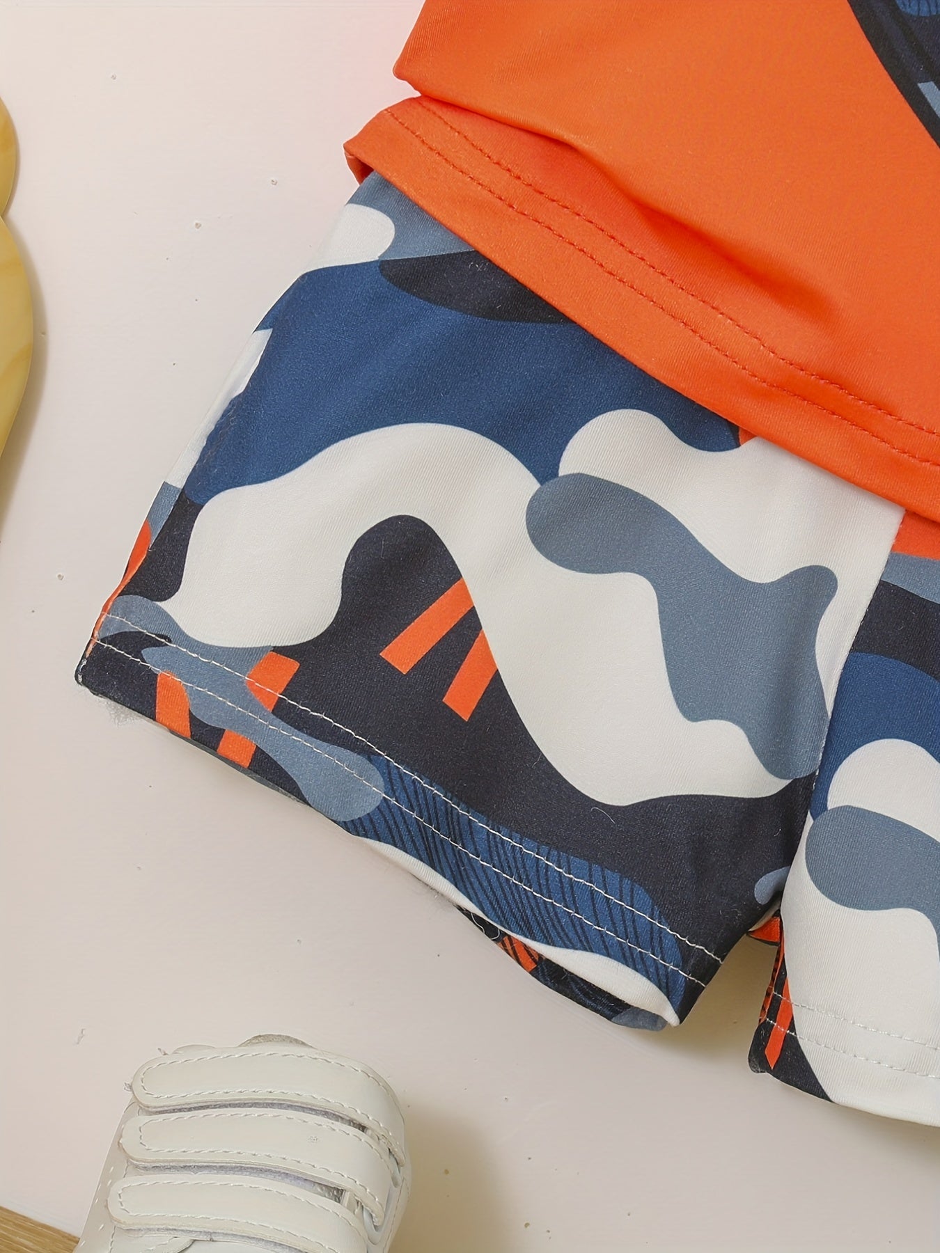 Baby Boy 2-Piece Set – Bear Print T-Shirt & Checkered Shorts (Optional Backpack)