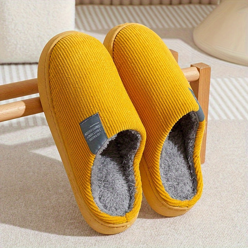 Cozy Plush Indoor Slippers | Non-Slip Thick Sole for Women & Men