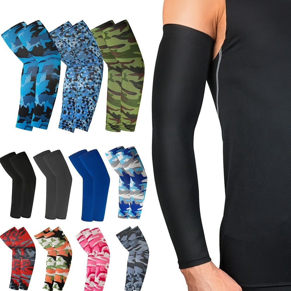 Cooling Sports Arm Sleeves (2-Pack) | UV Protection for Running, Cycling & Fishing