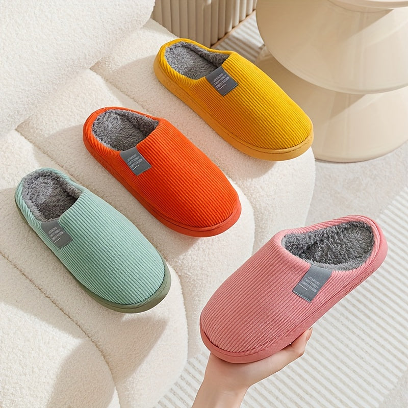 Cozy Plush Indoor Slippers | Non-Slip Thick Sole for Women & Men