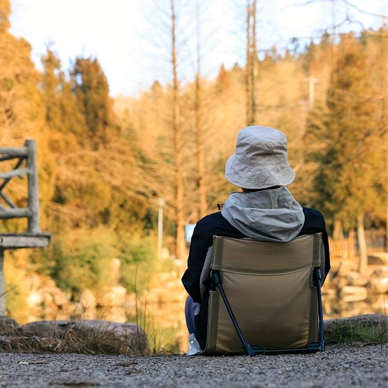 Ultra-Light Folding Chair For Camping, Beach, And Road Trips - Durable Aluminum Alloy, Portable And Comfortable