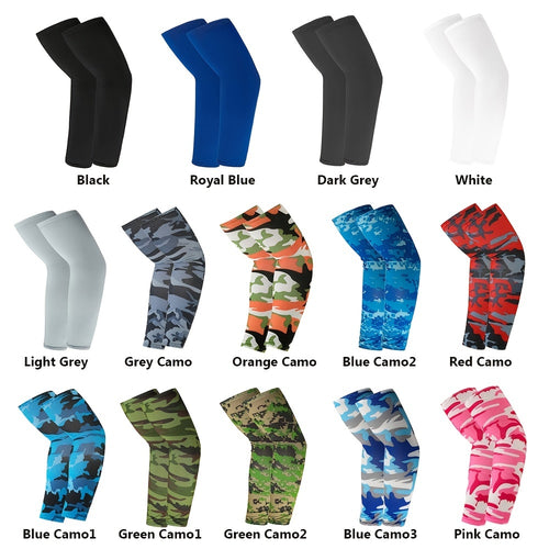 Cooling Sports Arm Sleeves (2-Pack) | UV Protection for Running, Cycling & Fishing