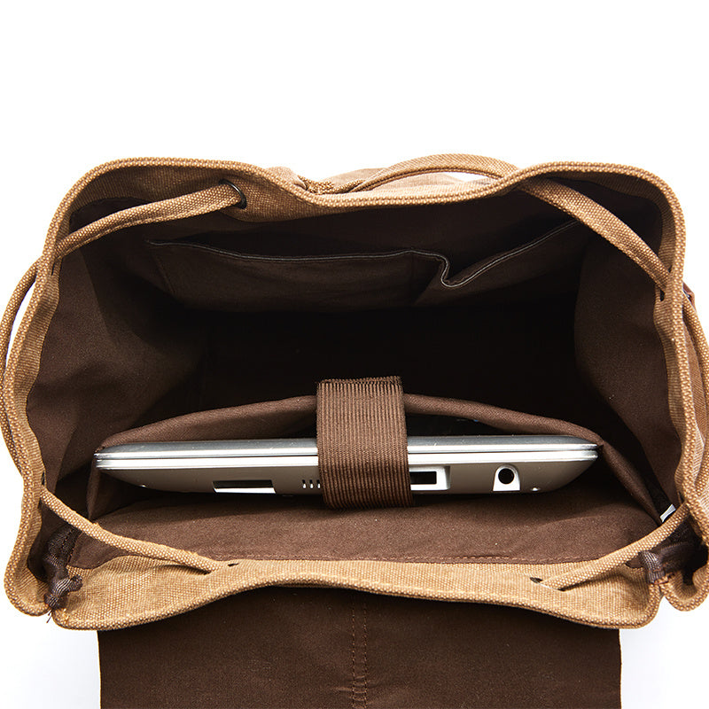 Retro Canvas Travel Backpack – Durable Laptop Bag for Hiking, Camping & Daily Use