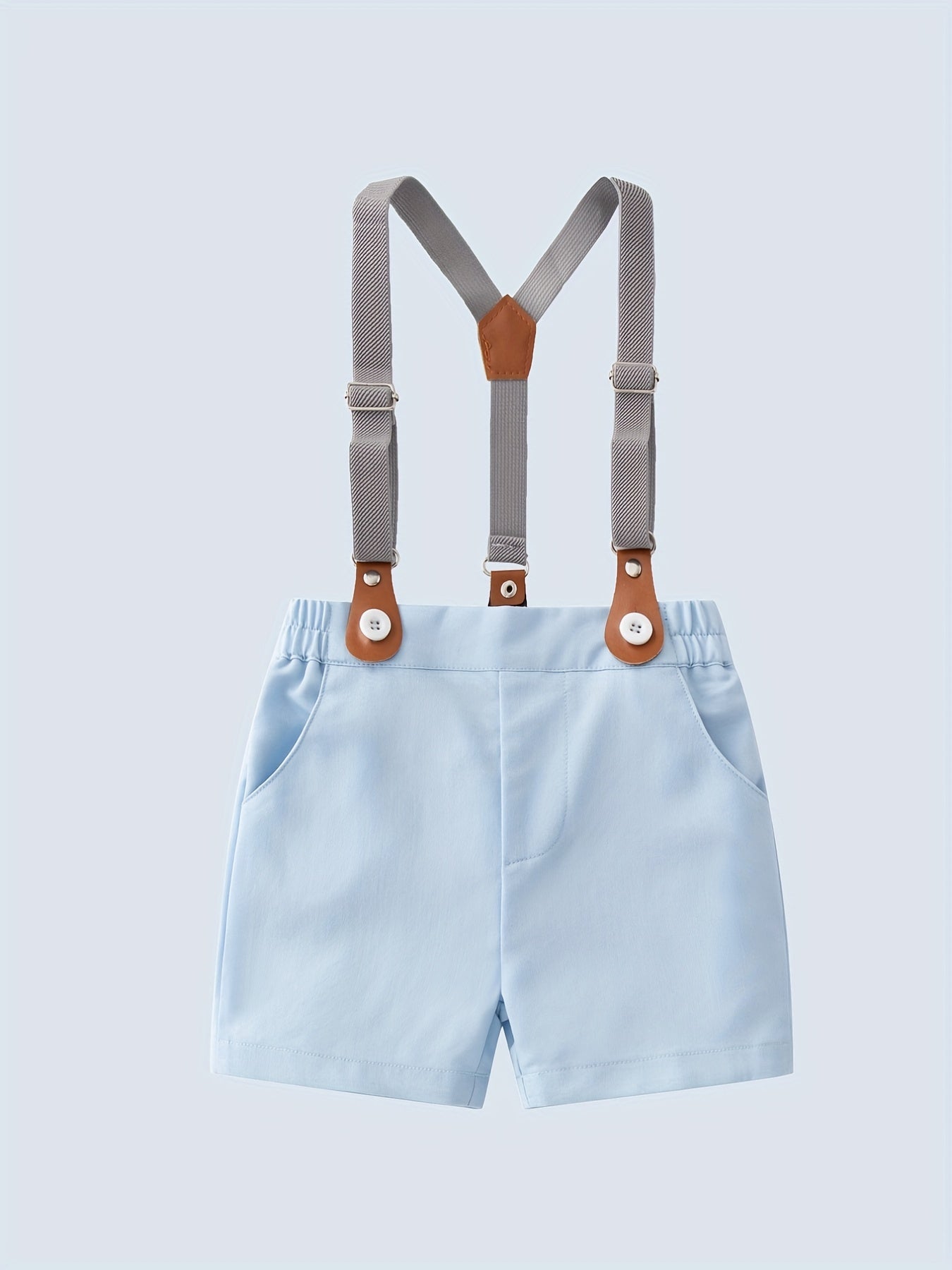 Baby Boy 2-Piece Suspender Outfit – Little Gentleman Summer Set