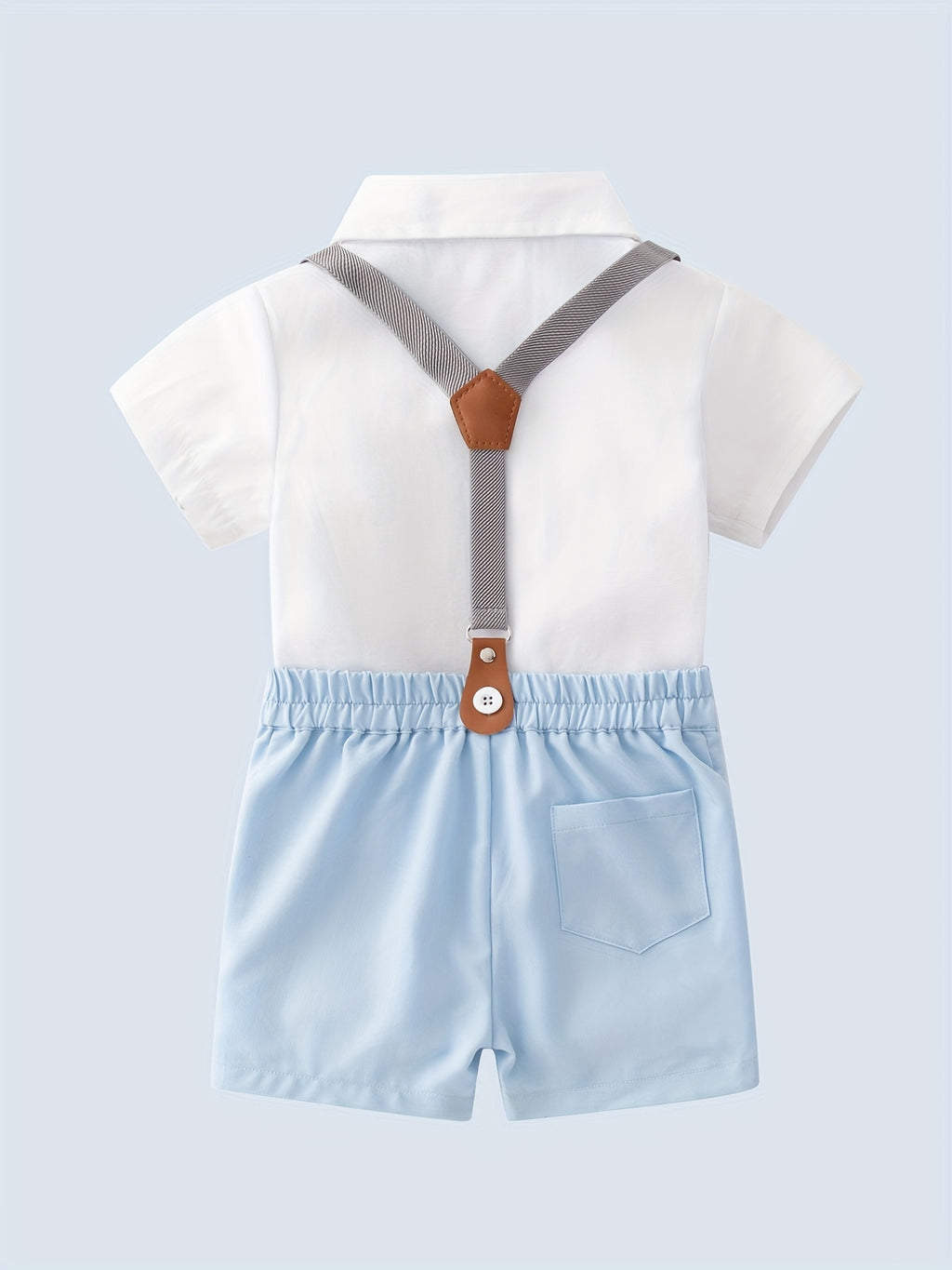 Baby Boy 2-Piece Suspender Outfit – Little Gentleman Summer Set