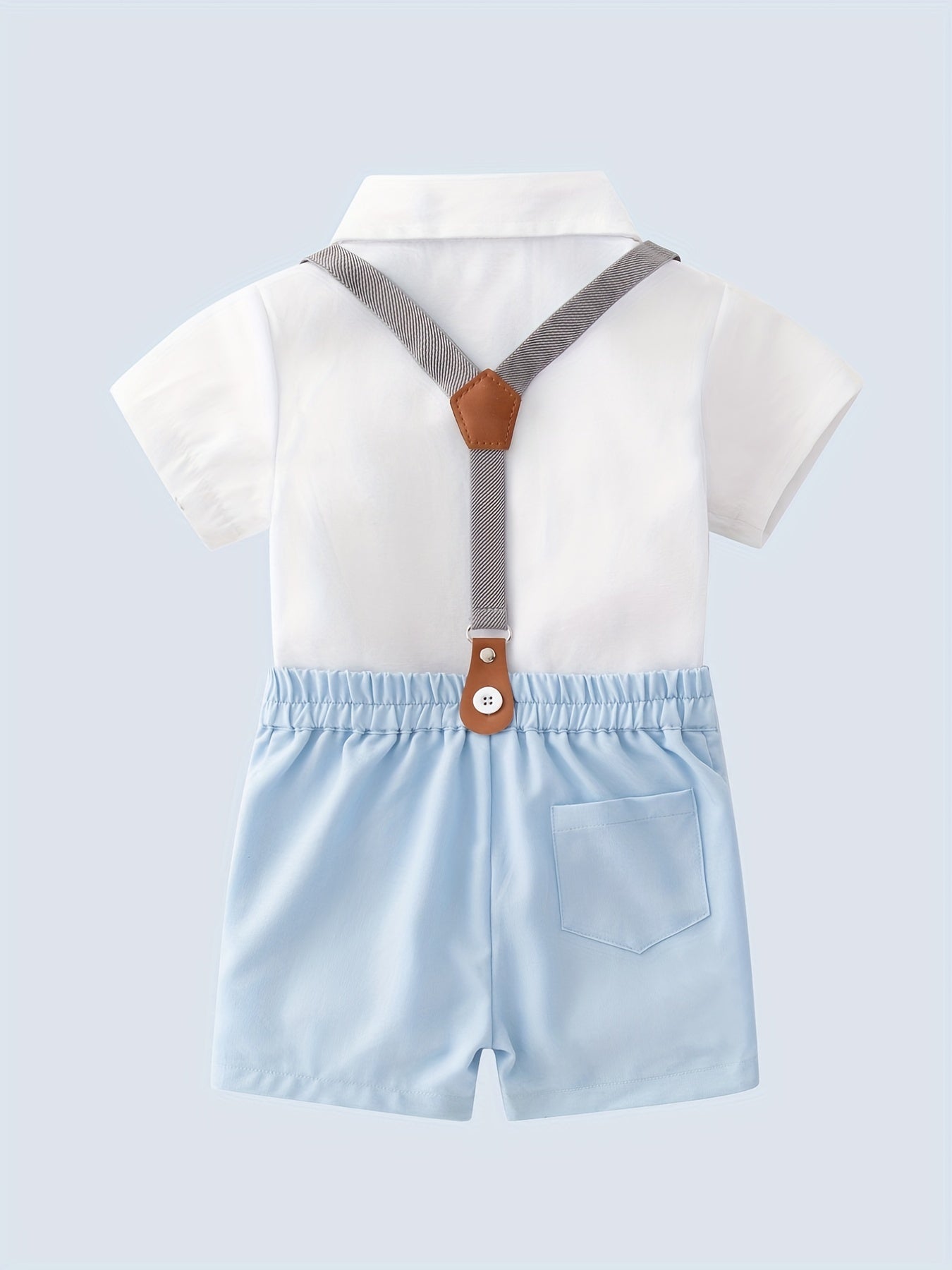 Baby Boy 2-Piece Suspender Outfit – Little Gentleman Summer Set