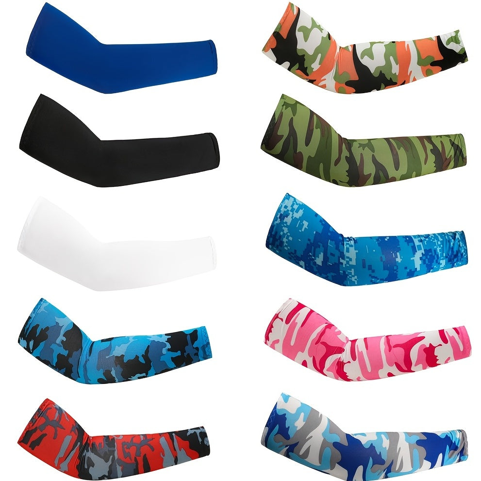Cooling Sports Arm Sleeves (2-Pack) | UV Protection for Running, Cycling & Fishing