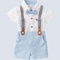 Baby Boy 2-Piece Suspender Outfit – Little Gentleman Summer Set